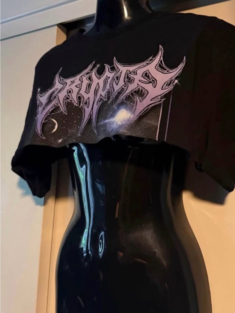 CRYPTA Death Metal Reconstructed Crop Top - Picture 3 of 3
